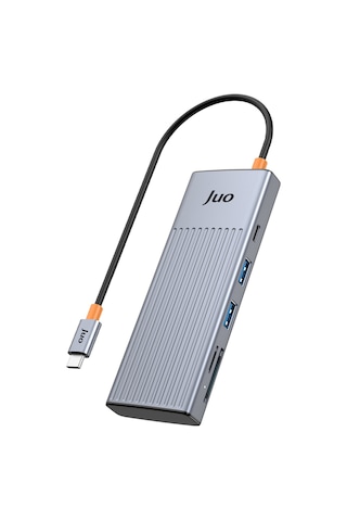 Juo Type-c 7 Portlu 4k 60hz Hdmı Sd Microsd Kart Okuyucu 100w Pd Type-c Ve 2 Usb 3.2 Çoklayıcı Hub Dönüştürücü