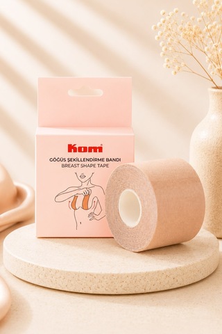 Kom Dekolte Göğüs Bandı - Ten