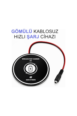 Mobilya Gömülü Kablosuz Hızlı Şarj Cihazı 15w Qı Standart