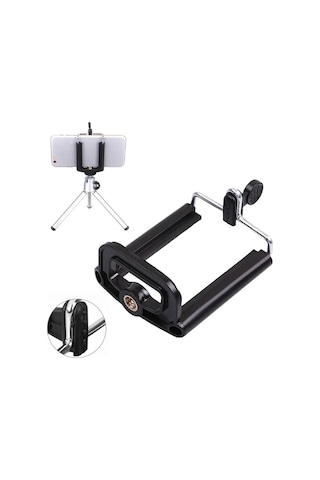Telefon Tutucu Başlık, Tripod Başlığı, 360 Dönebilen Metal Tripod Mafsalı, Cep Telefon Tutucu, İphone, , , Uyumlu, Evrensel Tüm Telefonlara Uyumlu Kit