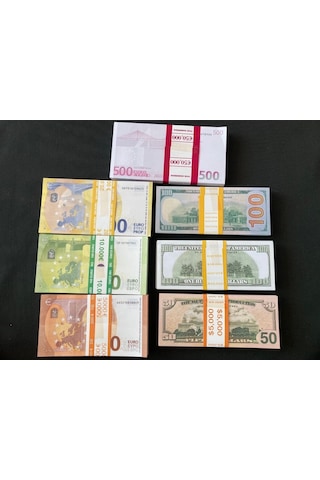 Aykar Yeni 35 Deste Karışık Para 50-100-200-500 Euro Ve 50-100-100 Dol