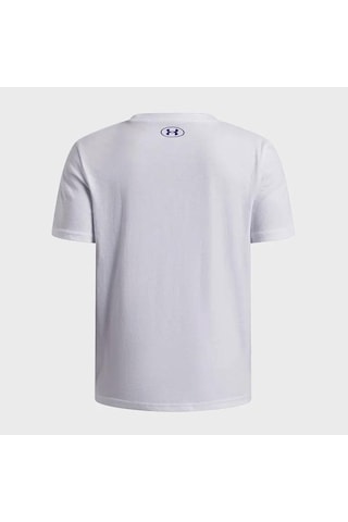 Under Armour Blur Logo Erkek Çocuk Beyaz Polo Yaka Tişört