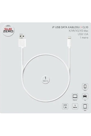 Subzero Cl10 Apple iPhone Uyumlu Şarj / Data Kablosu