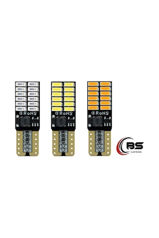 Süper T10 Kırmızı Led Ampul 24 Smd Canbus
