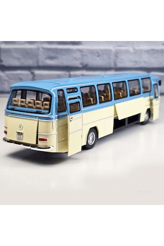 1:43 Ölçek Mercedes Benz O302 Otobüs Mavi/bej