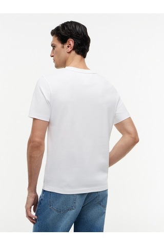 Tommy Hilfiger Brand Love New Rwb Reg Tee Erkek Beyaz T-shirt - Mw0mw44359