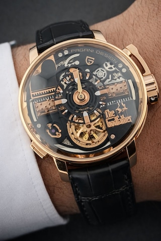 Pagani Design Jacob & Co Opera Godfather Temalı Otomatik Mekanik Lüks Erkek Kol Saati Rose Gold Diğer