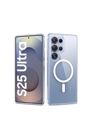 Samsung Uyumlu S25 Ultra Şeffaf Magsafe Kılıf Safe Şeffaf