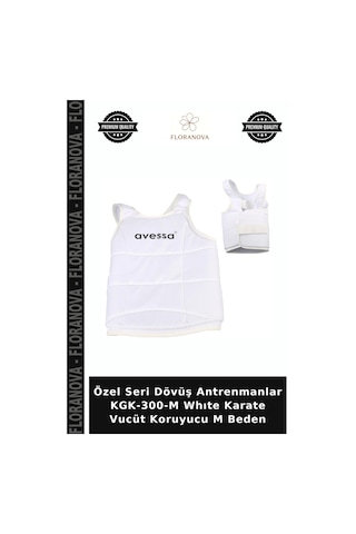 Özel Seri Dövüş Antrenmanlar Kgk-300-m Whıte Karate Vucüt Koruyucu M Beden Beyaz