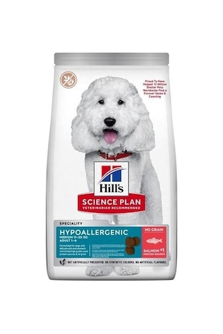 Hill's Hypo-Allergenic Somonlu Orta Irk Yetişkin Köpek Maması 12 KG