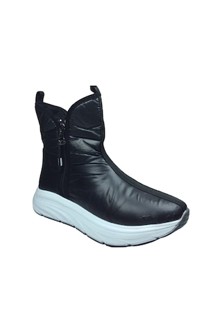 Womenly Style 2002 Kadın Siyah Kar Botu Paraşüt Kumaş Fermuarlı S Siyah