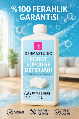 Robot Süpürge Deterjanı Beyaz Sabun 1 L Yer Temizleme Solüsyonu Tekli