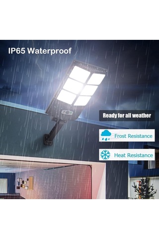 180w Güneş Enerjili Led Sokak Lambası/ Su Geçirmez, Sensörlü, Kumandalı