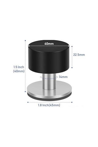 Pazly Kendinden Yapışkanlı Kapı Durdurucu - Paslanmaz Çelik, Ses Yalıtım, 2'li Paket