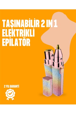 Mini Usb Şarjlı Elektrikli Epilatör Kaş Ve Yüz Tüy Temizliği İçin 2'si 1 Arada -
