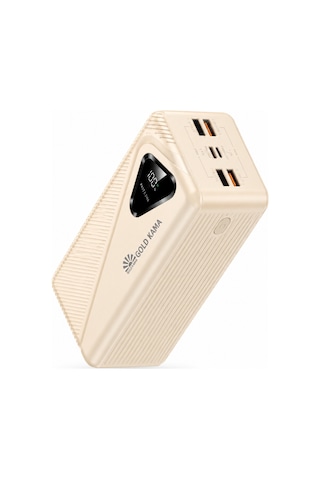 50000 Mah Akıllı Çip Korumalı Güç Deposu - 22.5w Ultra Hızlı Taşınabilir Şarj Cihazı Bej
