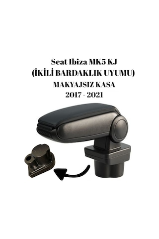 Seat Ibiza Mk5 Makyajsız Kj 2017 2018 2019 2020 2021 Uyumlu Araca Özel Kolçak Kol Dayama Orta Konsol Siyah