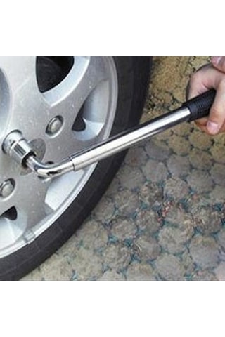 Sones Ters Çevrilebilir 17mm Ve 19mm, 21mm Ve 23mm Soket Adaptörleri Ve 14,4 İnçten 20,5 İnçe Kadar Uzatılmış Kaymaz Saplı Teleskopik Tekerlek Bibeği Anahtarı