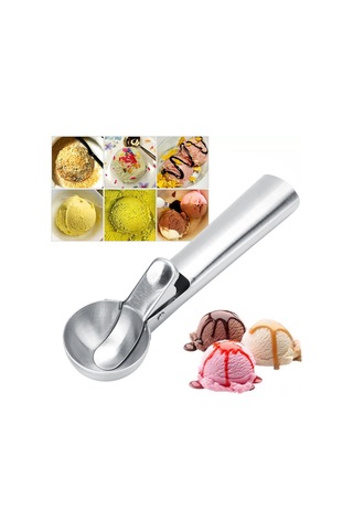 Konesam 5 Cm Çaplı 430 Paslanmaz Çelik Dondurma Topu Kuvveti - Ergonomik Kollu, Yaylı Tasarım, Yemek Grubu Diğer