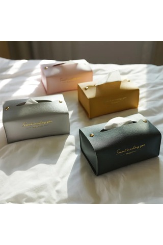 Pembe-moda Ve Basit Ins Çekmece Kutusu Ev Oturma Odası Peçete Kağıt Havlu Kutusu Yüksek Dereceli Işık Lüks Araba Doku Tutucu