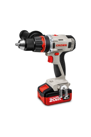 Crown CT21090HMX-4 BMC 20 V 4 Ah Çift Vitesli Bakır Sargılı Kömürsüz Motorlu Çift Akülü Şarjlı Matkap