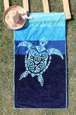 %100 Pamuk 83X160 Caretta Kadife Plaj Havlusu