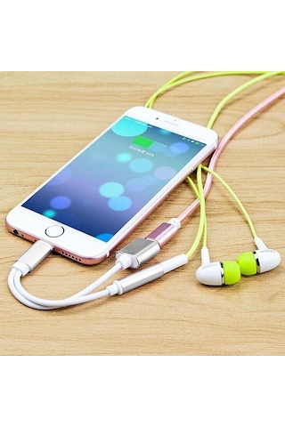 Codegen Iphone Uyumlu Lightning + 3.5mm Stereo Dönüştürücü Çoklayıcı Adaptör Cdg-cnv51