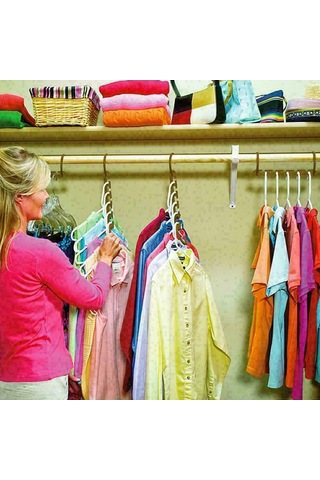 Jeemson 8 Adet Katlanabilir Pp Çekmecelik Askı, 5 Kıyafet Tutabilir, Gardıropu Boşaltan Uzay Tasarrufu Organizer Beyaz