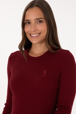U.s Polo Assn U.s. Polo Assn. G082sz0tk-2226393 Slim Kadın Triko Kazak Bordo