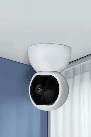 Thentech Tavana Duvara Sabitlenebilir Masaüstü Kullanılabilir Ip Kamera 360 Derece Dönen Wıfı Güvenlik Kamera