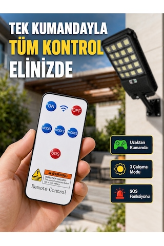 Güneş Enerjili Led Duvar Ve Direk Lambası Suya Dayanıklı Akıllı Aydınlatma - Lisinya Standart