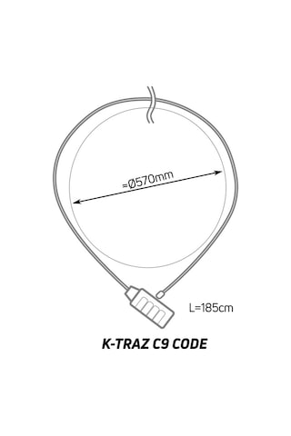 Zefal K-traz C9 Şifreli 15mm Bisiklet Kilidi Siyah