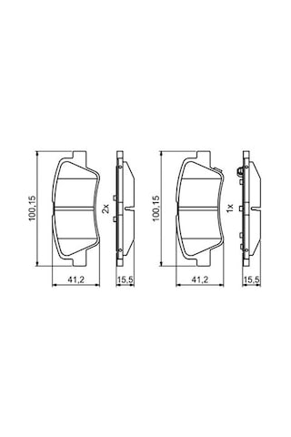 Hyundai Kona 1.0t-gdı 2020-2023 Bosch Arka Balata G3le-g3lf 22947770