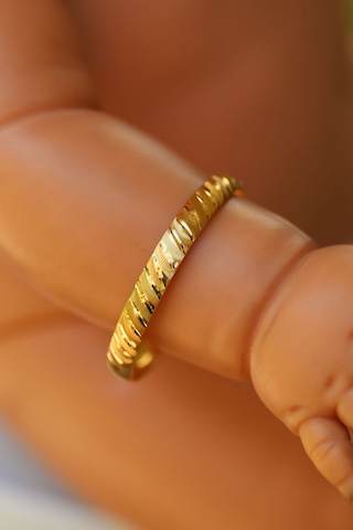 Yenigün Kuyumculuk 14 Ayar Altın 2.65 Gr Yatay Çizgili 0-1 Yaş Çocuk Altın Bilezik