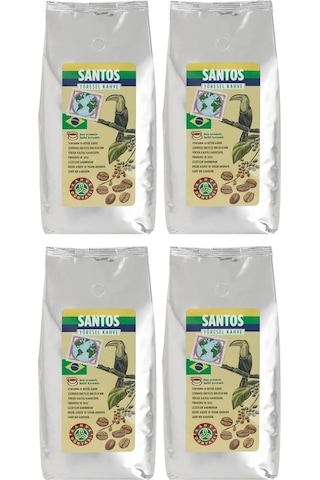 Kahve Dünyası Yöresel Santos Çekirdek Filtre Kahve 4 x 1 KG