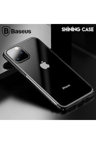 Baseus Shining Case Apple iPhone Uyumlu iPhone 11 Pro 5.8 Ultra İnce Silikon Kılıf- 5775 Mavi