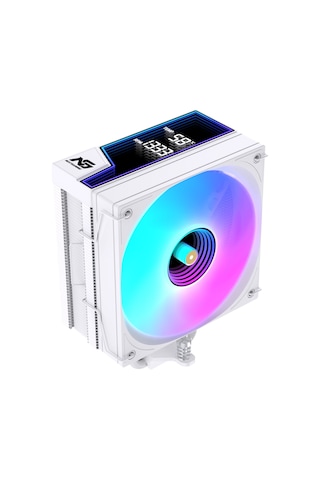Ng Frost 600w 220w Tdp Argb Fanlı Derece Ve Devir Göstergeli Üst Seviye Kule Tipi Cpu Soğutucu Beyaz