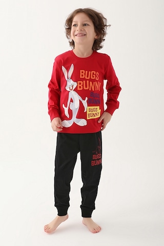Looney Tunes L1611-3 Çocuk  Kırmızı Pijama