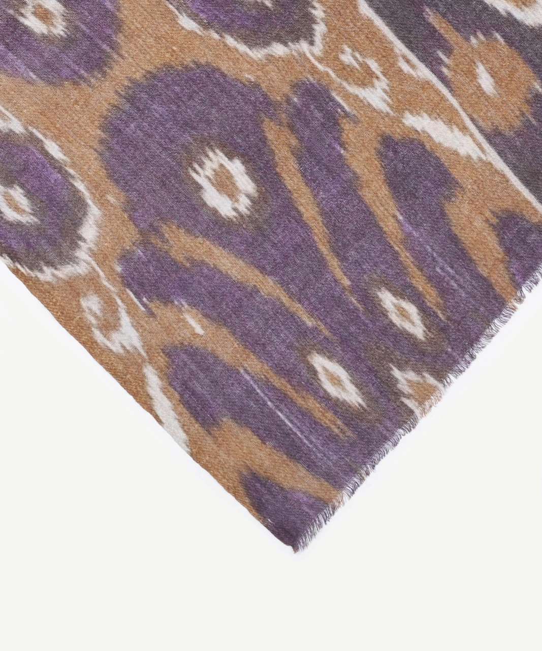 Yargıcı Etnik Desenli Yün Şal 25kksl1069x 003 Kahverengi