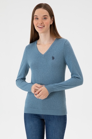 U.s. Polo Assn. Kadın Kazak /triko 50313590-vr251 Koyu Mavı Melanj