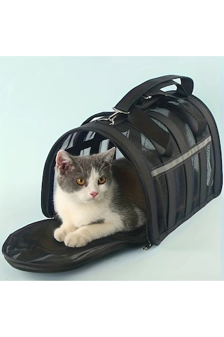 Honeybeeshop Havayolu Onaylı Portatif Evcil Hayvan Taşıma Çantası Orange L 18 9x10 63x10 63 İn Kedi Köpek İçin Katlanabilir Kumaş Kafes Kilitli Emniyet Fermuarlı