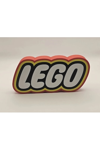 Lego Logo Standı Masaüstü Süs Oyuncak Temalı Dekoratif Figür Çocu