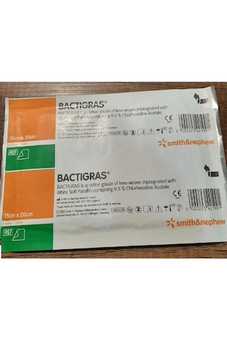 Bactigras Parafinli Antiseptik Tül Sargı Yara Bakım Örtüsü 15cm X 20cm 20 Adet 2027 Ref 7461