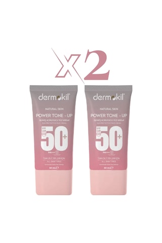 Dermokil Power Tone-Up Güneş Koruyucu Yüz Kremi SPF50+ 2 x 50 ML