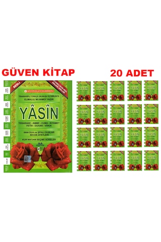 Haktan Yayınları Ortaboy 41 Yasin-i Şerif Yeşil 20 Adet