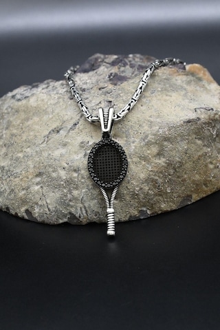 Tenis Raketi 925 Ayar Gümüş Kral Zincir 2mm 902415 Gümüş