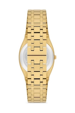Ferro Quartz Çelik Altın Rengi Gümüş Kadran 32 Mm Kadın Kol Saati