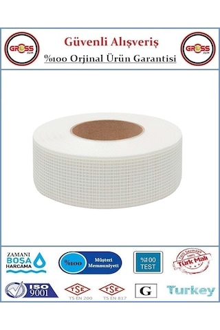 Derz Bandı Yapışkanlı - Alçı Sıva Altı File Bant - 4.8x45 Metre