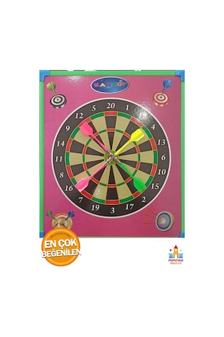 Dart Oyunu İçin Çift Taraflı Mıknatıslı Dart Tahtası - 35x30 Cm Boyutunda