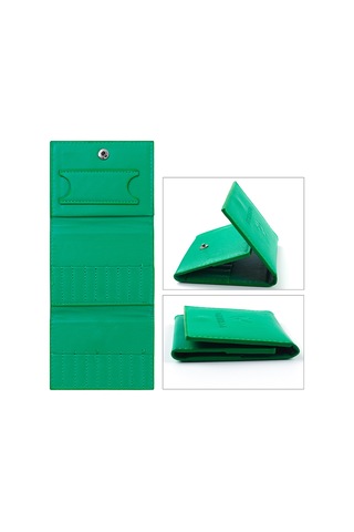 Tırnak Matkap Bitleri Tutucu 18 Bit Yuva Pu Tırnak Bitleri Depolama Çantası Tokası Kapanma Taşınabilir Manikür Pedikür Organizatör Çantası Green